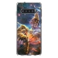 thumbnail image 1 of DistinctInk Clear Shockproof Hybrid Case for Samsung Galaxy S10+ PLUS(6.4" Screen) - TPU Bumper, Acrylic Back, Tempered Glass Screen Protector - Blue Yellow Orange Carina Nebula -Astronomy, 1 of 2