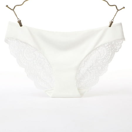 Womens Panties Breathable Lace Sexy Triangle No Trace Low Waist Ice Silk Panties Invisibles Cotton Brief