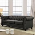 thumbnail image 5 of Furniture of America Tufted Traditional Faux Linen Bakari Sofa, Gray, 5 of 6