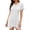 White, variant on Womens Cover Ups for Swimwear V Neck Short Sleeve Bathing Suit Cover Up Twisted Swimsuit Coverup Beach Dress