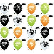11 inch Qualatex Star Wars Birthday Assortment Latex Balloons (24 Pack) - Party Supplies Decorations