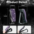 thumbnail image 3 of x xotic tech Glasses Holders for Car Sun Visor, 2 Pack Fashion Bling Crystal Rhinestones Car Eyeglasses Sunglasses Hanger Mount with Ticket Card Clip for Women Girls (Purple), 3 of 9