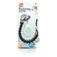 thumbnail image 3 of RaZbaby RaZzies Silicone Pacifier Holder (2-Pack) Universal & Lightweight for Most Pacifiers & Teethers | Black/White, 3 of 5