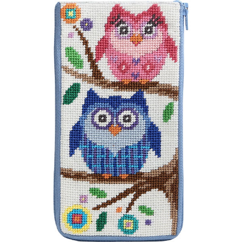 Stitch /& Zip Eyeglass Case Needlepoint Kit Fun Floral