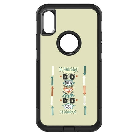 DistinctInk Custom SKIN / DECAL compatible with OtterBox Commuter for iPhone X / XS (5.8" Screen) - Matthew 7:16 - Do Unto Others
