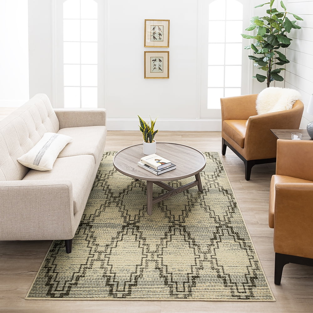 Mohawk Home Incline Diamonds Grey Area Rug, 7' 6" x 10'