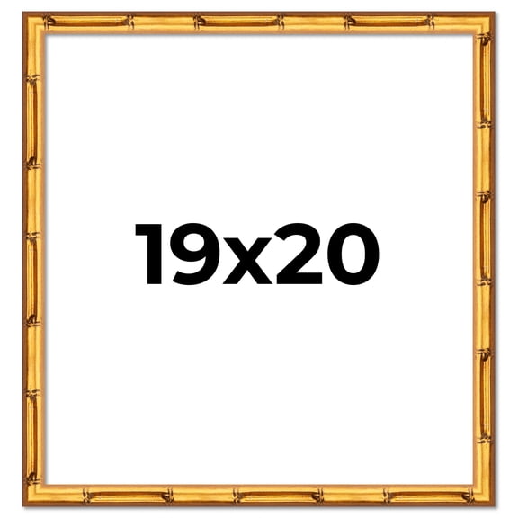 19x20 Frame Gold Bamboo Picture Frame - Complete Modern Photo Frame Includes UV Acrylic Shatter
