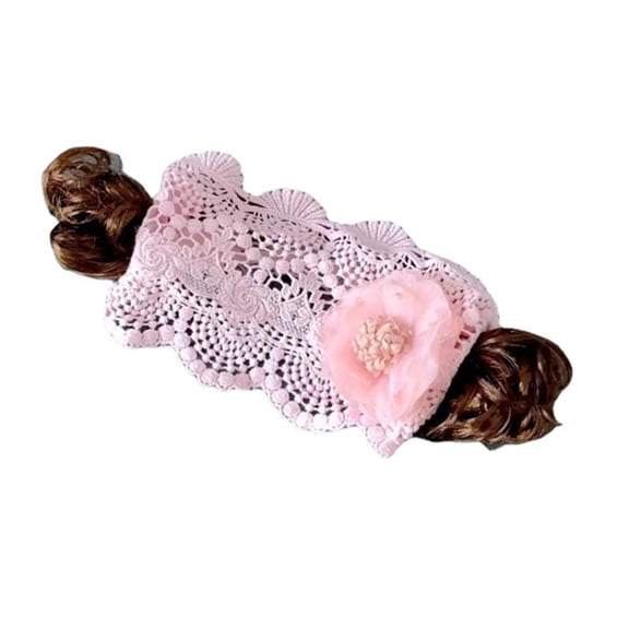 JUNTEX Creative Baby Girl Headband Bangs Curly Wig Hairband for Toddler Infant Photography Props Hair Accessories