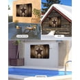 thumbnail image 2 of Outdoor TV Cover 48 to 50 Inch Weatherproof, Farmhouse Waterproof TV Screen Protector for Outside Decor with Zipper and Pocket 48"L x 30"H , Barn Star Wood Texture Brown, 2 of 7
