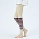 thumbnail image 3 of Jumpingount Calentadores de piernas sin pies de lana de punto étnicos a rayas de moda y versátiles para mujer transpirables Accesorios de calzado Beige, 3 of 6