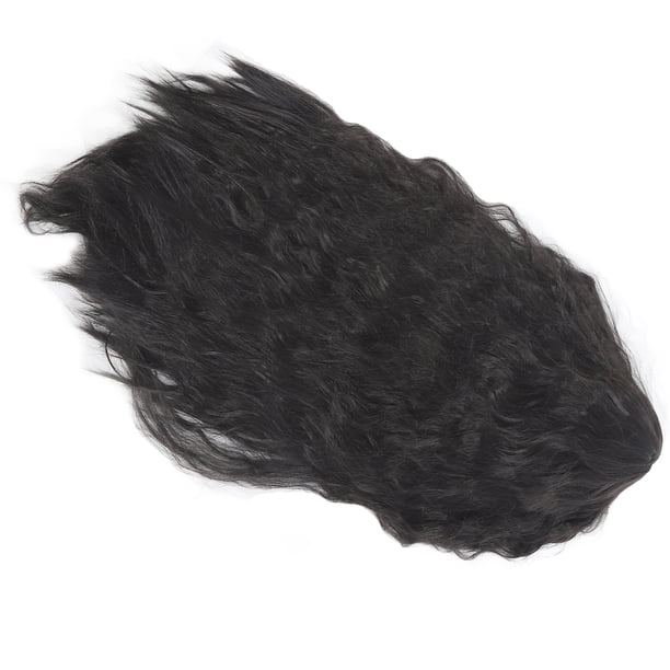Peluca negra para mujer moda informal Peluca ondulada instalación sin esfuerzo
