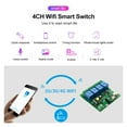 thumbnail image 3 of Garage Door Wifi Switch 1CH 4CH Wireless Relay Module Smart Home Automation Module APP Remote Control Voice Control ,Easy to Use, 3 of 5