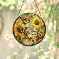 thumbnail image 2 of Sunflower Glass Suncatcher, Sunflower Stained Glass Hanging, Flower Garden Gift Home Decor, Birthday Gift, Window Hanging, Mother's Day Gift, 2 of 6