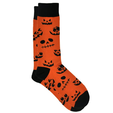 360 Threads Jack o' Lantern Halloween Pumpkin Socks All-Over Size 10-13