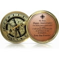 thumbnail image 2 of OakiWay Brass Sundial Compass Anniversary Gift for Husband,-  Unique & Unusual Present Idea for Men,   - Gift Card Included, 2 of 11