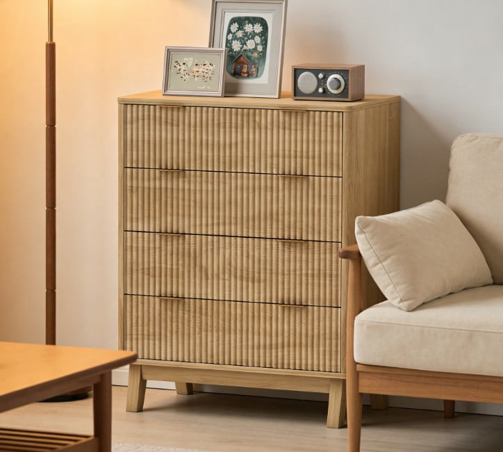Closet Dresser,4 Drawer Double Dresser for Bedroom