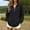 A1_Black, variant on Waffle Knit Collar Quarter Zip Sweatshirt Polo Neck Half Zipper Pullover with Pocket Oversized Long Sleeve Casual Cute Layering Top Office Travel Workout Waffle Knit Pullover Top Wine S