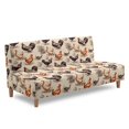 thumbnail image 3 of SCRAWLGOD Rooster Hen Print Armless Sofa Cover Anti Scratch Stretch Sofa Cover Washable 1 Piece Couch Slipcover for Living Room Decorative, 3 of 9