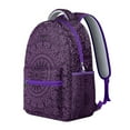 thumbnail image 2 of Colorful Fantasy Floral Backpack - Waterproof & Lightweight Student Bookbag, Zen-Inspired Mandala Pattern, Breathable Mesh Straps for Commuters, 2 of 6