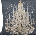 thumbnail image 4 of 18" X 18" Grey And White Abstract Zippered Polyester Throw Pillow, 4 of 6