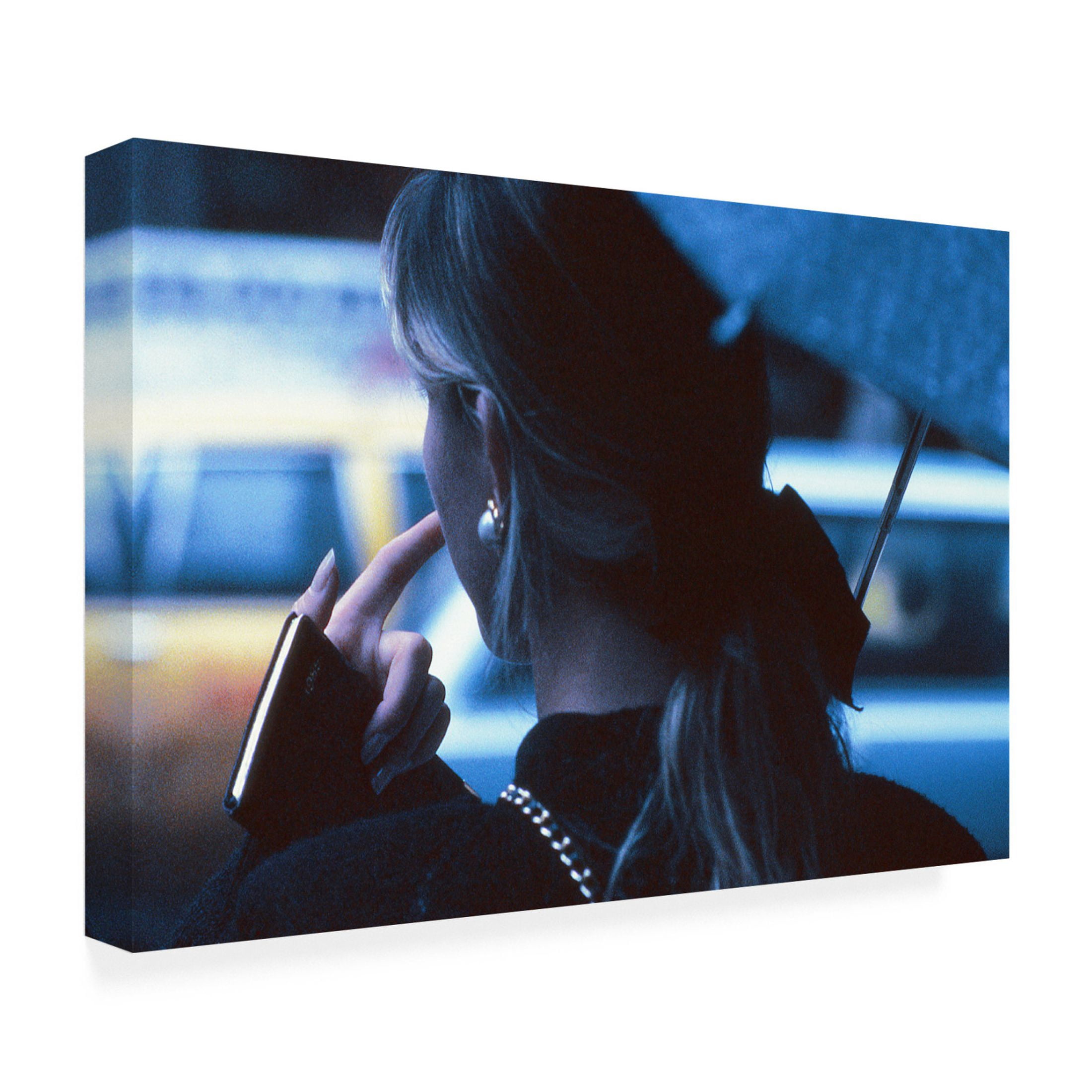 Canvas Wall Art - Dieter Matthes 'What Address? From The Series Qnew York Bluesq ' Wall Art for Living Room, Bedroom, or Office Décor by Trademark Fine Art - 32 x 22 Inches