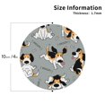 thumbnail image 2 of Yiaed Funny Beagle Active Dog Print Leather Coasters for Drinks - Cup Coasters Coffee Table Kitchen Table Bar, Home & Office Gifts Handmade Drink Coasters-Round Shape, 2 of 6