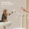 thumbnail image 3 of 2-in-1 Cat Tree with Hidden Litter Box Enclosure, Wooden Cat Tower & Litter Box Cabinet – Scratching Posts, Cat Condo Cave, Storage, Washable Cushion, 3 of 8