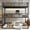 Full + Black + Metal, variant on Twin over Twin over Twin Bunk Bed, Metal Triple Bunk Bed with Safety Guardrails, Heavy-duty Noise-reduced Design for Shared Rooms, White