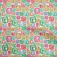 thumbnail image 1 of oneOone Cotton Silk Green Fabric Kids Alphabet Sewing Fabric By The Yard Printed Diy Clothing Sewing Supplies 42 Inch Wide, 1 of 4