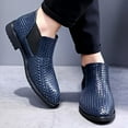 thumbnail image 2 of Frhoxug Men's Chelsea Boots Faux Leather Ankle Boots Outdoor Casual Slip On Shoes, 2 of 4