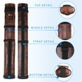 thumbnail image 6 of GSE Games & Sports Expert 2x2 Hard Oval Billiard Cue Case. Pool Cue Stick Carrying Case, Billiard Pool Cue Accessories (5 Colors Available), 6 of 8