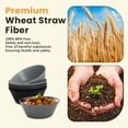thumbnail image 6 of Homienly Wheat Straw Bowls 50 OZ, Reusable Unbreakable Large Cereal Bowls Soup Bowl Set, 6 PCS Microwave Safe Bowl for Kitchen, Camping, Family Dinner, Ramen, Popcorn - Black gray, 6 of 9
