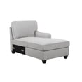 thumbnail image 4 of Leo Light Gray Linen 8Pc Modular L-Shape Sectional Sofa Chaise and Ottoman, 4 of 10