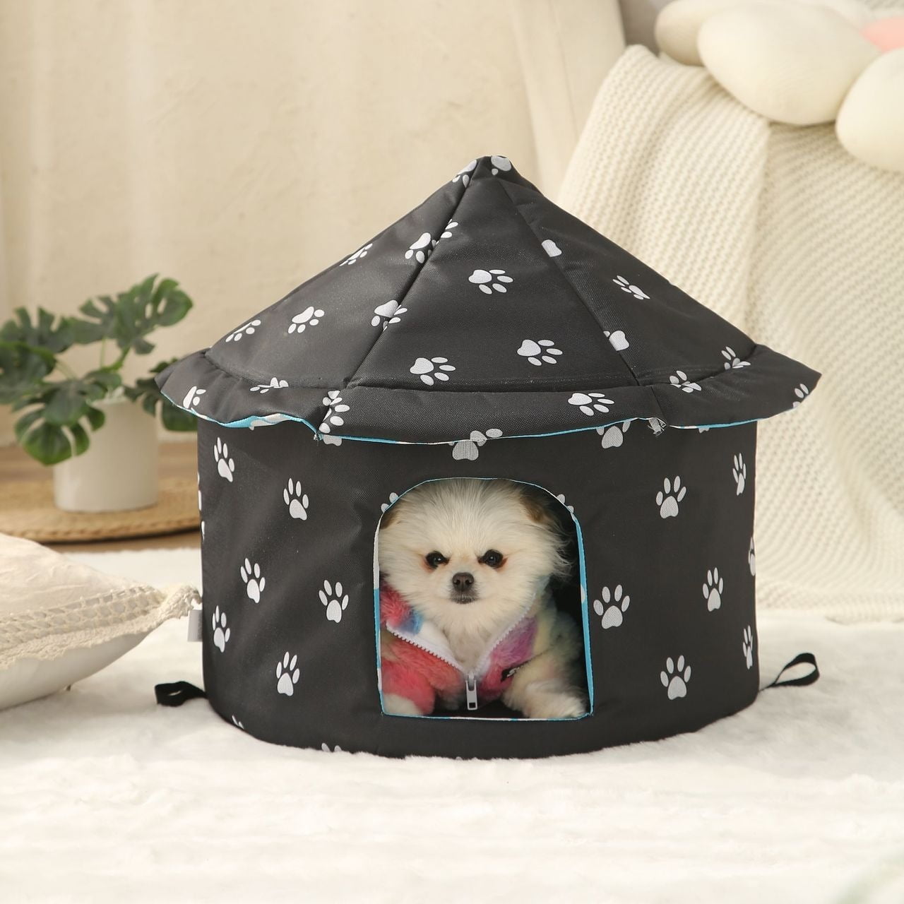 Foldable Pet Houses Outdoor Waterproof Pet Kennel For Cold Weather Warm