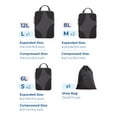 thumbnail image 3 of BAGSMART Compression Packing Cubes for Travel, Compressible Packing Cubes for Carry On Suitcase, Lightweight Travel Essentials (6-Pack (1L+2M+2S+1Shoe Bag),Black, 3 of 7