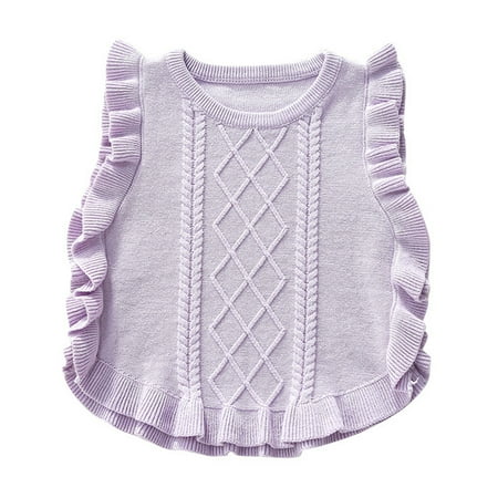 

QYZEU Fleece Zip Up Hoodie Boy Fleece Baby Knitted Vest Tops Coat Cotton Sleeveless Toddler Kids Boy Girl Sweater Clothes Ruffle Crewneck Pullover Outfits