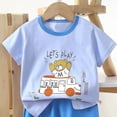 thumbnail image 5 of Agkizg Boys 2 Piece Summer Short Sleeve Outfit Set Cotton Printed T-Shirt and Shorts Casual Playwear for Toddler Kids, 5 of 5