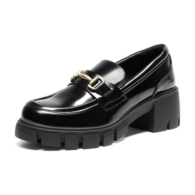 Mocasines con Plataforma y Suela Gruesa para Mujer DREAM PAIRS en Negro