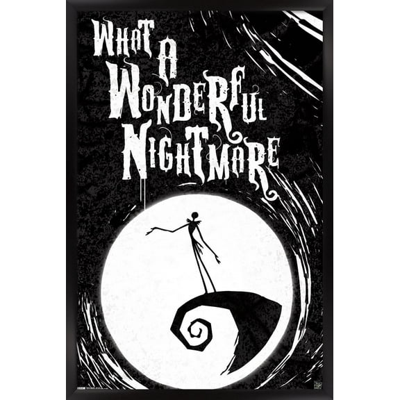 24X36 Disney Tim Burton's The Nightmare Before Christmas - Wonderful Wall Poster, 24" x 36" Framed