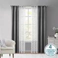 thumbnail image 1 of Mainstays Metallic Blackout Window Curtains Panel Set, Green Sage, 27.5" W x 84" L, 1 of 7