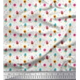 thumbnail image 1 of Soimoi Blue Poly Georgette Fabric Artistic Flower & Geometric Print Sewing Fabric Yard 42 Inch Wide, 1 of 5