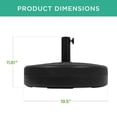 thumbnail image 2 of Fillable Umbrella Base Stand Round Sunburst Plastic Patio Umbrella Base Stand, Pole Holder for Outdoor, Lawn w/ 55lbs Weight Capacity, Adjustment Knob, 2 of 5