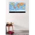 thumbnail image 2 of Map - World Wall Poster, 22.375" x 34", Framed, 2 of 2