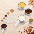 thumbnail image 6 of Aovky Measuring Cups and Spoons Set of 10, 5 Stainless Steel Cups and 5 Spoons for Kitchen Cooking Baking, 6 of 7