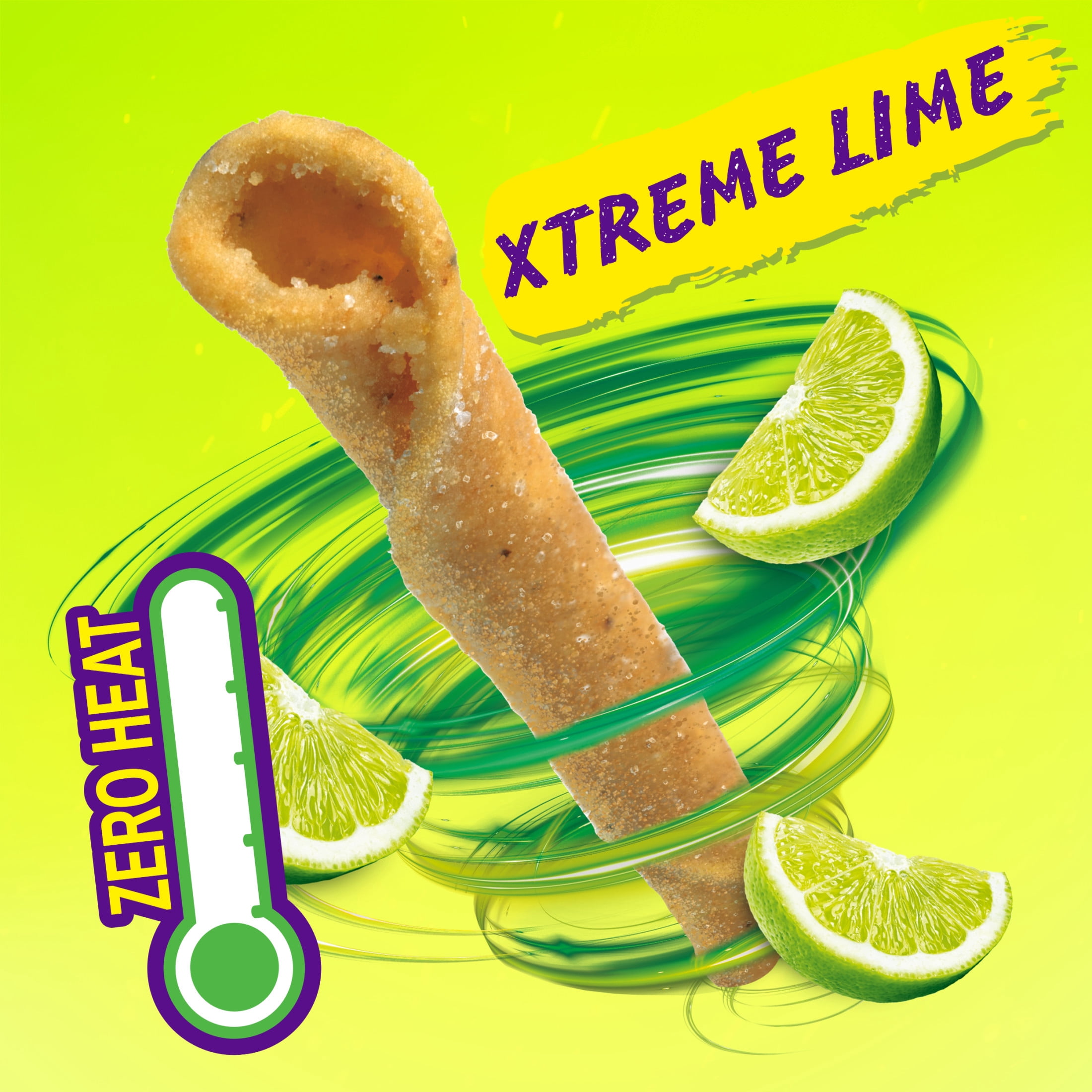 Takis Xtreme Lime 3.25 oz Snack Size Bag, Lime Rolled Tortilla Chips