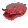 thumbnail image 3 of Courant Pizza Maker, 12 Inch Pizza Cooker and Calzone Maker, with Timer &Temperatures control, 1440 Watts Pizza Oven convert to Electric indoor Grill, Red, 3 of 9
