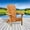Yellow, variant on Dkeli Wood Folding Adirondack Chair, Yellow