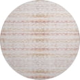 thumbnail image 2 of Addison Rugs Mayfield Washable Coastal Ribbons Peach Round Rug, 8' x 8', 2 of 5