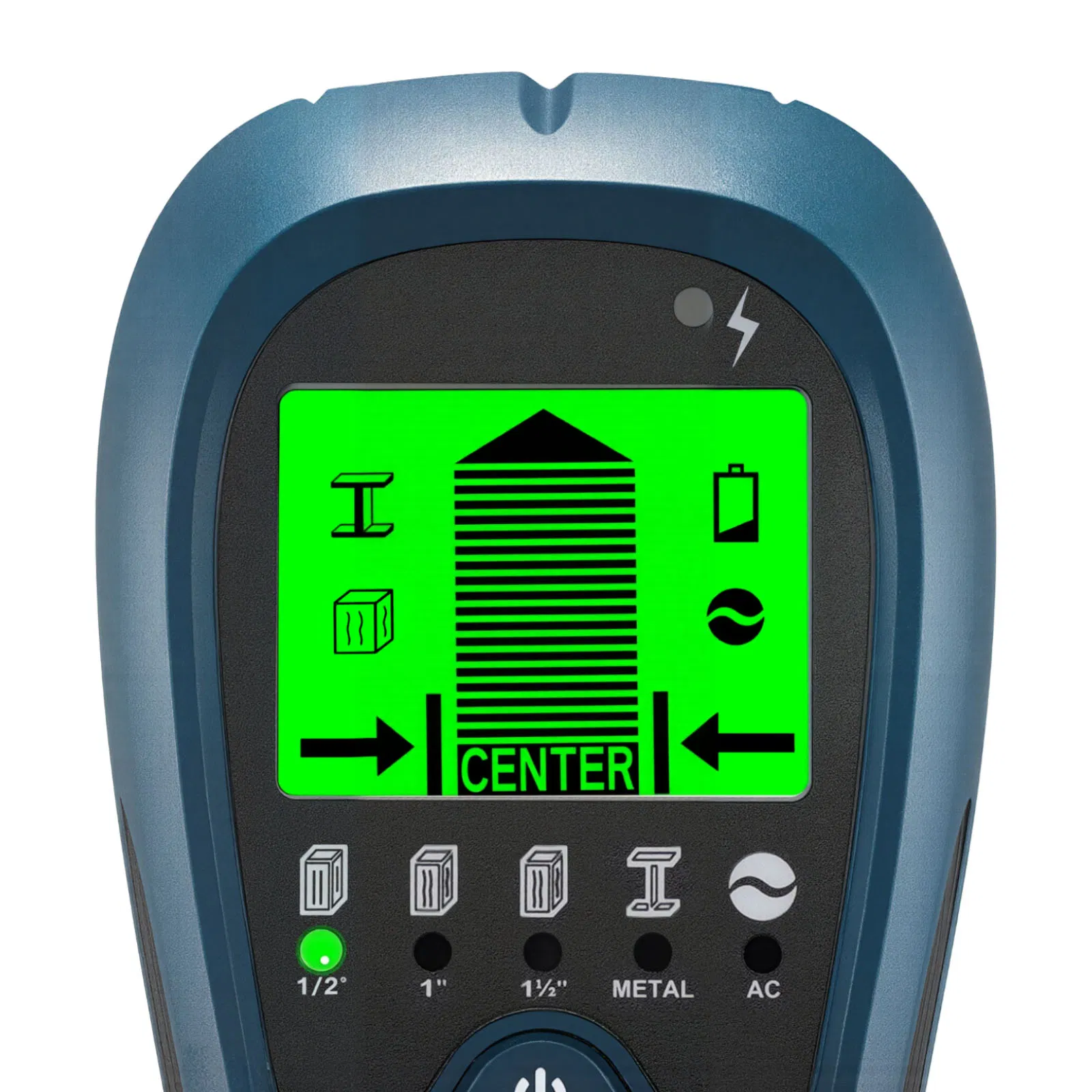 5 in 1 Stud Finder Wall Scanner with Smart Sensor,LCD Display,Audio Alarm for Metal,AC Wire,Joists and Pipes-Blue Electronic Detector