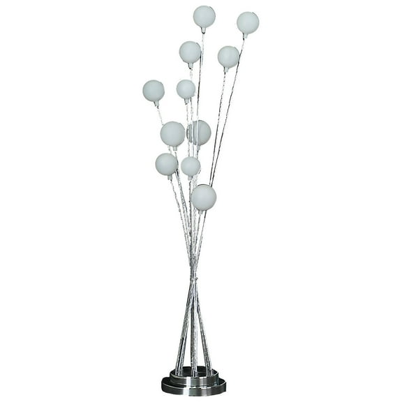 46" Chrome Multi Light LED Novelty Floor Lamp